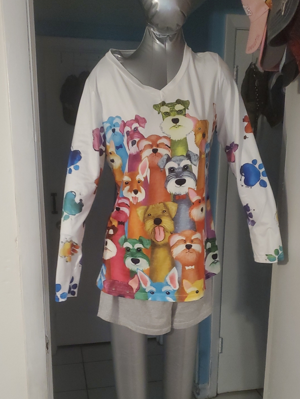 Long Sleeve T With Cute Puppies